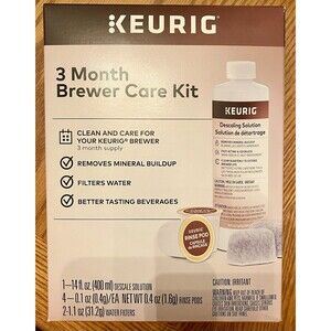Keurig 3 Month Brewer Care Kit And Water Filters